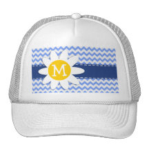 Margarita de la primavera; Modelo azul de Chevron Gorra