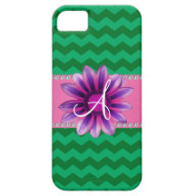 Margarita rosada de los galones verdes del monogra iPhone 5 Case-Mate fundas