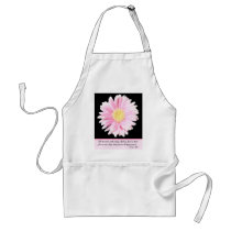 Margarita rosada del Gerbera en delantal delantales