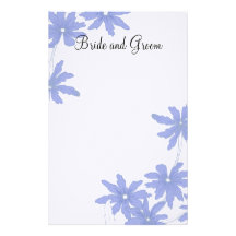 Margaritas azules del bígaro que casan los efectos papeleria