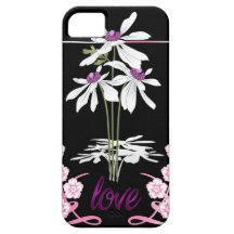 Margaritas blancas del amor iPhone 5 protectores