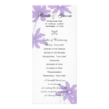 Margaritas púrpuras que casan programa lona personalizada