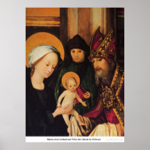 Maria y gran sacerdote con el Cristo por Holbein Impresiones