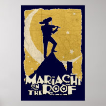 Mariachi en el tejado poster