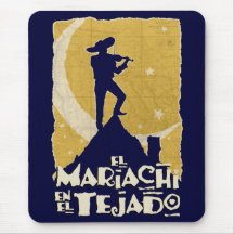 Mariachi en el tejado tapete de raton