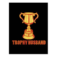 Marido del trofeo, divertido+para hombre+regalos tarjeta postal