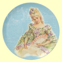 Marie Antonieta con la fan platos
