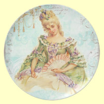 Marie Antonieta con la fan platos