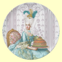 Marie Antonieta en aguamarina platos