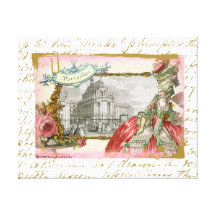 Marie Antonieta en el arte del collage de Versalle Impresiones De Lienzo