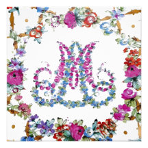 Marie Antonieta en invitaciones del ~ de las flore Anuncio Personalizado