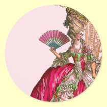 Marie Antonieta en rosas fuertes pegatinas