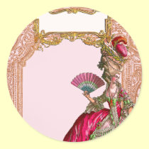 Marie Antonieta en rosas fuertes pegatinas