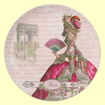 Marie Antonieta París y Arco del Triunfo platos