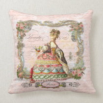 Marie Antonieta París y rosas rosados almohadas