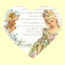 Marie Antonieta y gorrión pegatinas