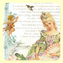 Marie Antonieta y gorrión pegatinas