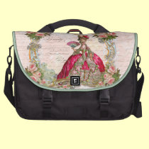 Marie Antonieta y rosas rosados bolsa trabajo