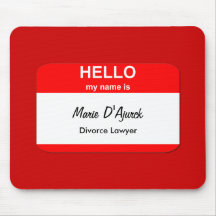 Marie D'Ajurck, abogado de divorcio Alfombrillas De Raton