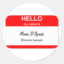 Marie D'Ajurck, abogado de divorcio Pegatina
