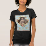 Marie joven Antonieta con los rosas rosados Camiseta
