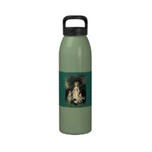 MarieAntoinette con el gato en la botella del dama Botella De Agua
