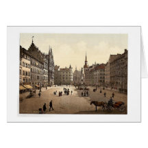 Marienplatz, Munich, Baviera, Alemania magnífica Felicitacion
