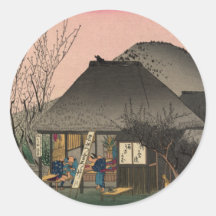 Mariko, 53 estaciones del camino de Tokaido, Hiros Pegatinas Redondas