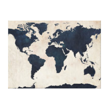 Marina de guerra apenada mapa del mundo impresiones de lienzo