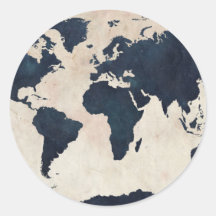 Marina de guerra apenada mapa del mundo pegatinas  