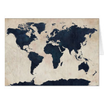 Marina de guerra apenada mapa del mundo felicitación