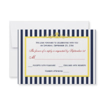 Marina de guerra, blanco, amarillo, tarjeta rayada invitaciones
