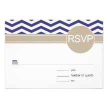 Marina de guerra elegante de Chevron RSVP el | Invitación Personalizada