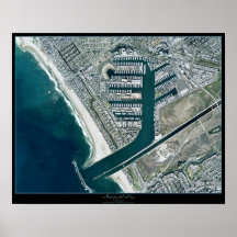 Marina Del Rey Los Ángeles, poster del satélite de