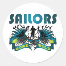 Marineros idos salvajes pegatina