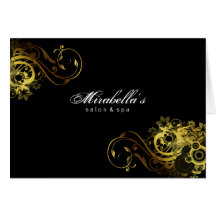 Mariposa 2 del oro de la tarjeta de felicitación d