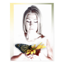 Mariposa a disposición tarjeta postal