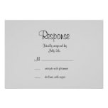 Mariposa afiligranada RSVP en negro Invitaciones Personalizada