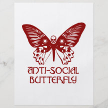 Mariposa antisocial flyer a todo color