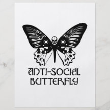 Mariposa antisocial flyer personalizado