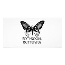 Mariposa antisocial tarjeta fotografica  