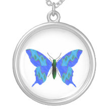 Mariposa azul pendiente