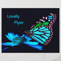 Mariposa azul flyer a todo color
