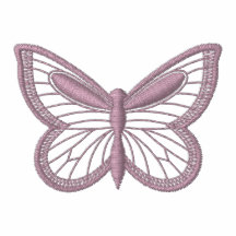 Mariposa bordada solo color capuchas bordadas