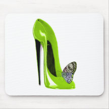 Mariposa con diseño del arte del zapato del estile tapete de raton