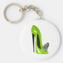 Mariposa con diseño del arte del zapato del estile llavero personalizado
