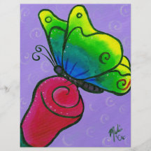 Mariposa con el rosa tarjetón