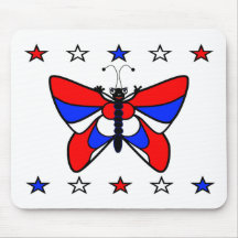 Mariposa de Amerrican Alfombrillas De Ratones