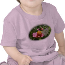 Mariposa de col en la camiseta del bebé del Zinnia