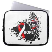 Mariposa de la conciencia de los MDS de la esperan Fundas Portátiles